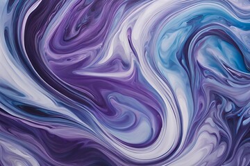Obraz premium An abstract art piece showcasing a blend of swirling blue and purple colors with a glossy, marbled effect perfect for backgrounds