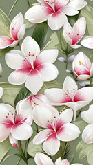 white and pink lilies