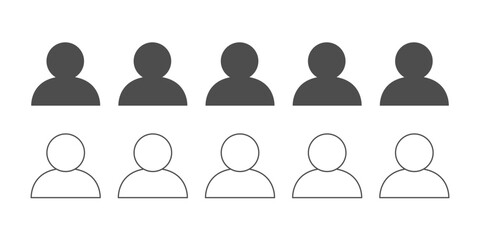 A Varied Collection of People Icons Tailored for Contemporary Artistic Design Needs