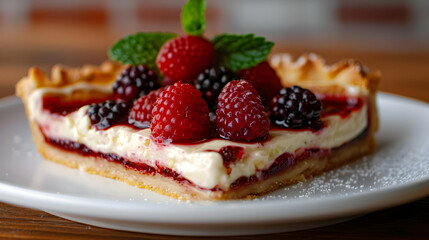 cheesecake with berries