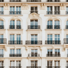 Obraz premium seamless decorated building ornament facade texture tile beutiful italian urban city house windows for surface mapping architecture game design 2d flat 
