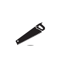 Obraz premium Hand saw silhouette. Hand saw logo, icon vector design black and white.