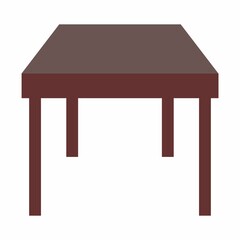 cartoon wooden table illustration or icon