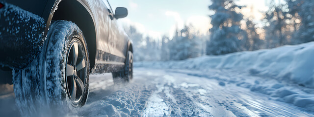 Driving on Snow-Covered Road