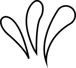 Water drops, sea ocean waves stencil. Liquid elements, cry droplet icons vector . Ink, sauce, river isolated splashes, wet droplets dew shape, on transparent background, used for mobile or ui.