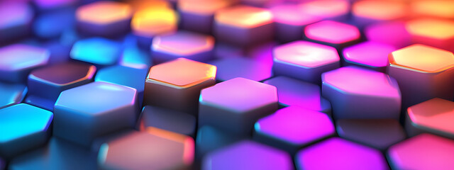 Minimalistic Hexagonal Glow Pattern