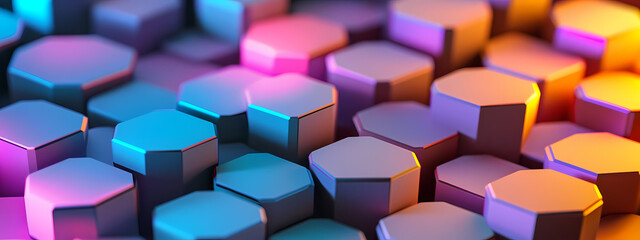 Minimalistic Hexagonal Glow Pattern