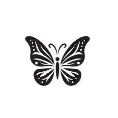 Butterfly silhouette. Butterfly logo vector design isolated on white background.