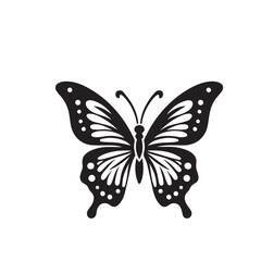 Obraz premium Butterfly silhouette. Butterfly logo vector design isolated on white background.