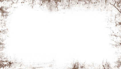 Old brown vintage film frame overlays texture. Overlays screen border. Textured of scratches, chips, dirt on old aged surface .