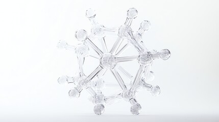 Obraz premium A 3D model of a molecule.