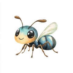 Ant watercolor clipart illustration isolated