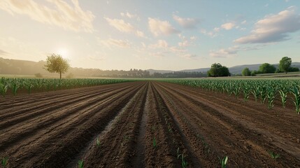 Land crop organic vegetation agriculture farming growth seedling