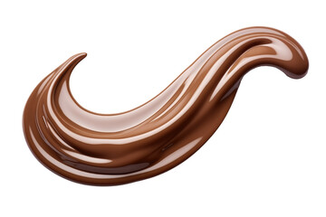 liquid melted chocolate cream isolated