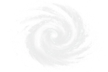white spiral smoke isolated