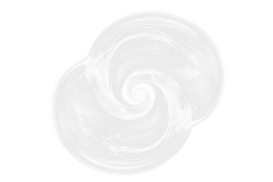 white spiral smoke isolated