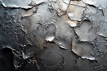 Abstract Textured Metal Surface with Cracked and Peeling Paint