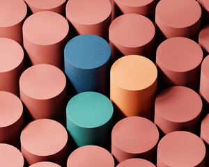 Abstract Minimal Podium Platform For Product Display Showcase Top View 3D Rendering	