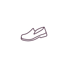 men shoe outline icon. Linear vector from fashion concept. Thin line men shoe icon isolated on white background