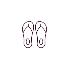 pair sandals outline icon. Linear vector from fashion concept. Thin line pair sandals icon isolated on white background