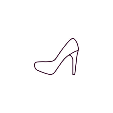 recommend clip art: heel outline icon. Linear vector from fashion concept. Thin line heel icon isolated on white background