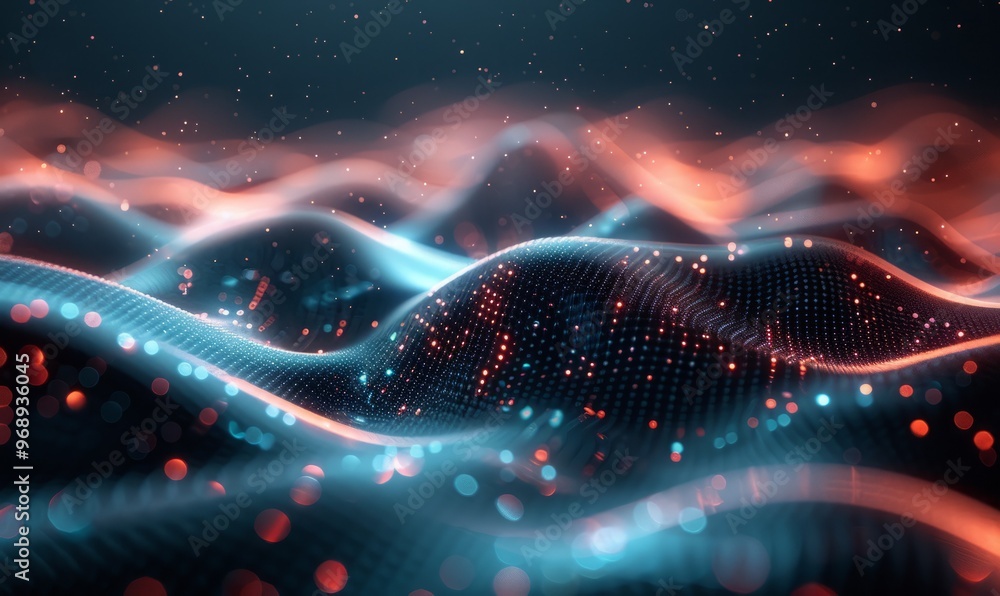 Poster abstract digital background. can be used for technological processes, neural networks and ai, digita