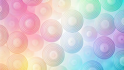 An abstract pattern of circles on a soft gradient pastel background