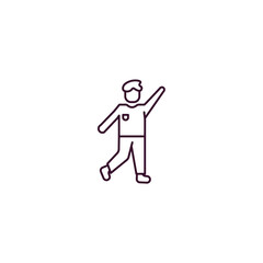 amused human outline icon. Linear vector from feelings concept. Thin line amused human icon isolated on white background