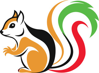 Cute Squirrel Mascot Logo in Vector Art Style
