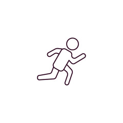 ready human outline icon. Linear vector from feelings concept. Thin line ready human icon isolated on white background