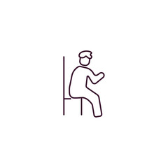 satisfied human outline icon. Linear vector from feelings concept. Thin line satisfied human icon isolated on white background