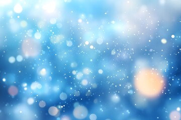 Obraz premium Graphic background with white glowing bokeh on blue background