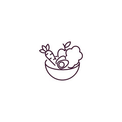 healthy nutrition  outline icon. Linear vector from food concept. Thin line healthy nutrition  icon isolated on white background