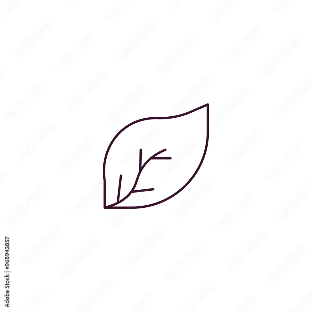 Poster apple leaf outline icon. linear vector from food concept. thin line apple leaf icon isolated on whit