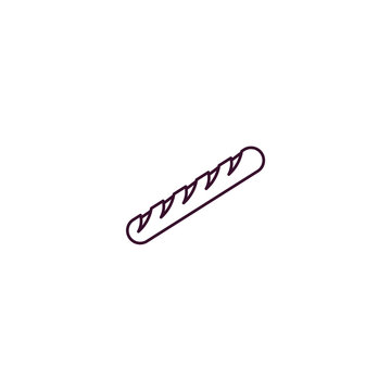 recommend clip art: baguette  outline icon. Linear vector from food concept. Thin line baguette  icon isolated on white background
