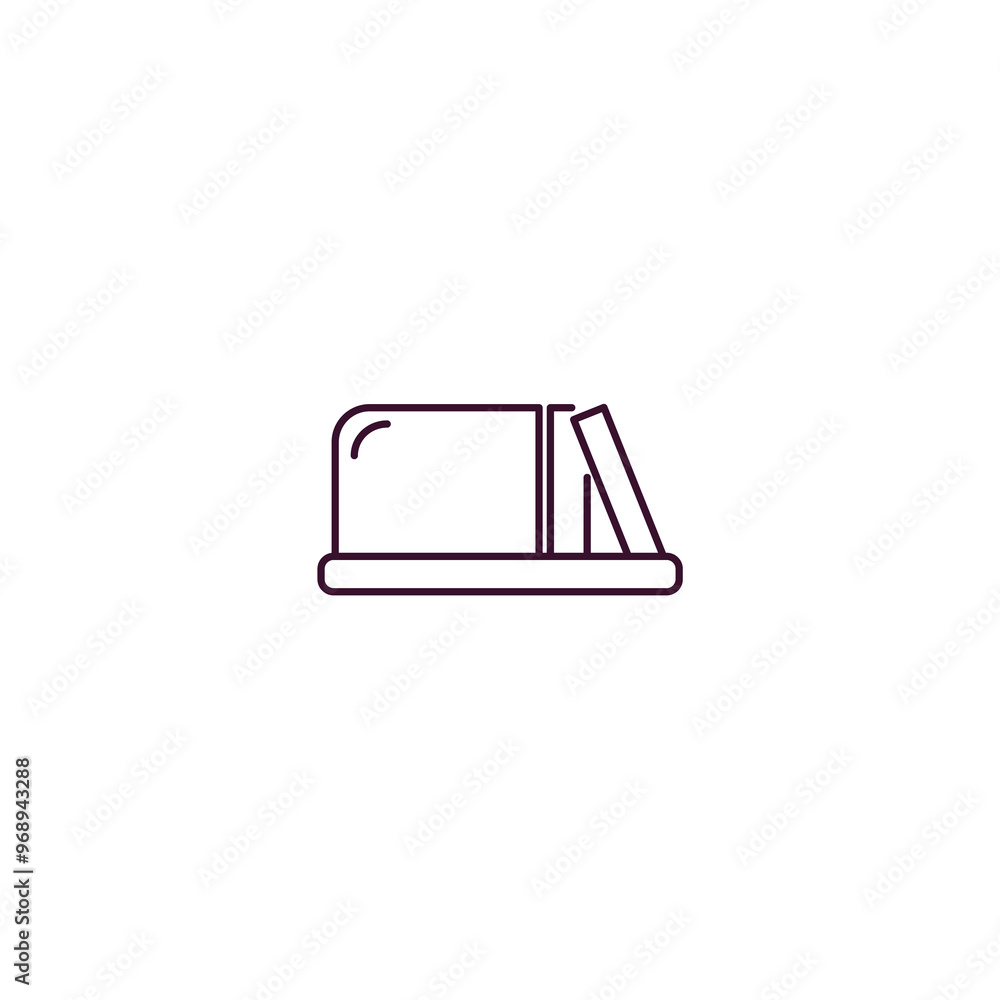 Poster butter outline icon. linear vector from food concept. thin line butter icon isolated on white backgr