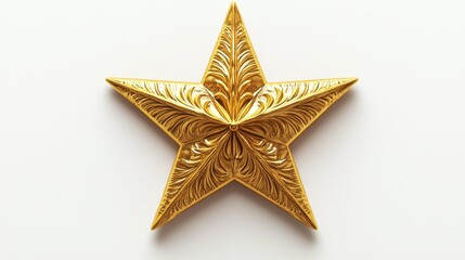 Obraz premium Golden Star Ornament Generative AI