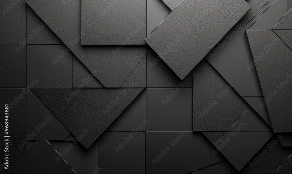 Poster tangram black game box pattern.