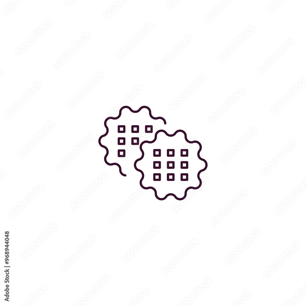 Poster biscuits outline icon. linear vector from food concept. thin line biscuits icon isolated on white ba