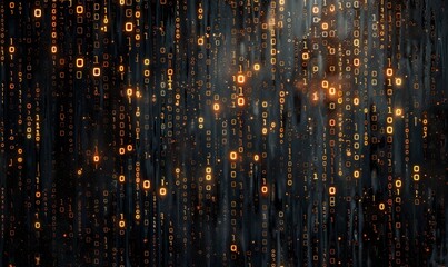 texture of brown and black alphanumeric codes, cyberpunk like matrix