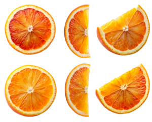 Bitter orange slice isolated on transparent background PNG file