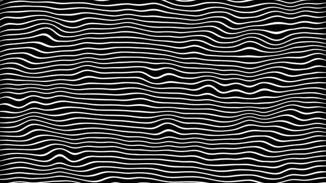 Abstract wavy lines animated black background
