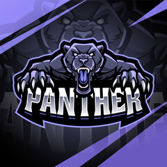 Panther esport mascot logo design © Visink.art