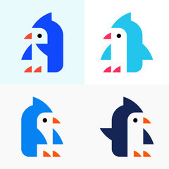 Obraz premium Set of Penguin logo. Icon design. Template elements