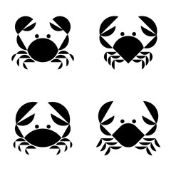 Set of Crab logo. Icon design. Template elements