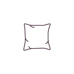 pillows  outline icon. Linear vector from furniture concept. Thin line pillows  icon isolated on white background