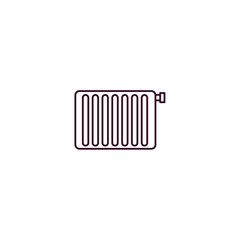 radiator  outline icon. Linear vector from furniture concept. Thin line radiator  icon isolated on white background