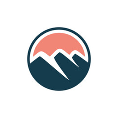 Mountain logo, Peak logo design vector template