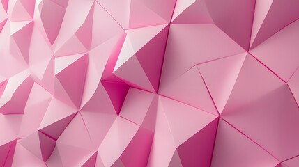 Obraz premium Abstract geometric background with pink tetrahedrons aligned in a grid pattern