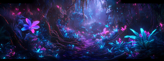 Fantasy Bioluminescent Forest